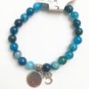 Deep Blue Sea Agate Natural Stone Bracelet: The Oceanic Anchor VTrendz