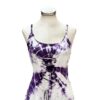 2 Layer Tie Dye Handkerchief Dress with Front Corset & Adjustable Straps VTrendz