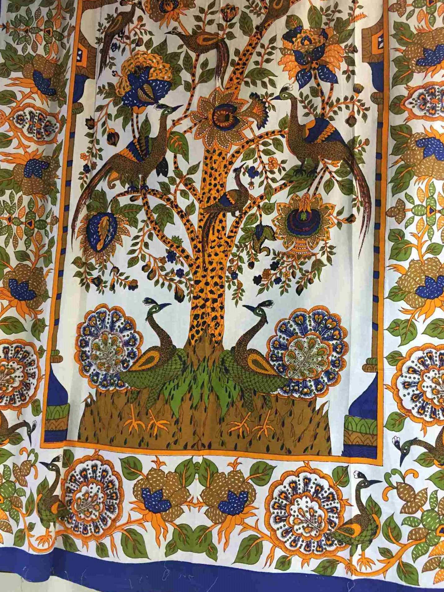 Temple Of Life Wall Hanging Handmade Cotton Tapestry 84"x54" inch - Image 3