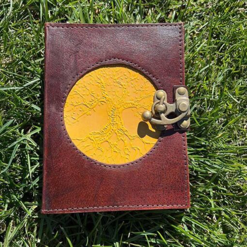 Golden Yggdrasil Embossed Journal | A Chronicle of Radiant Wisdom
