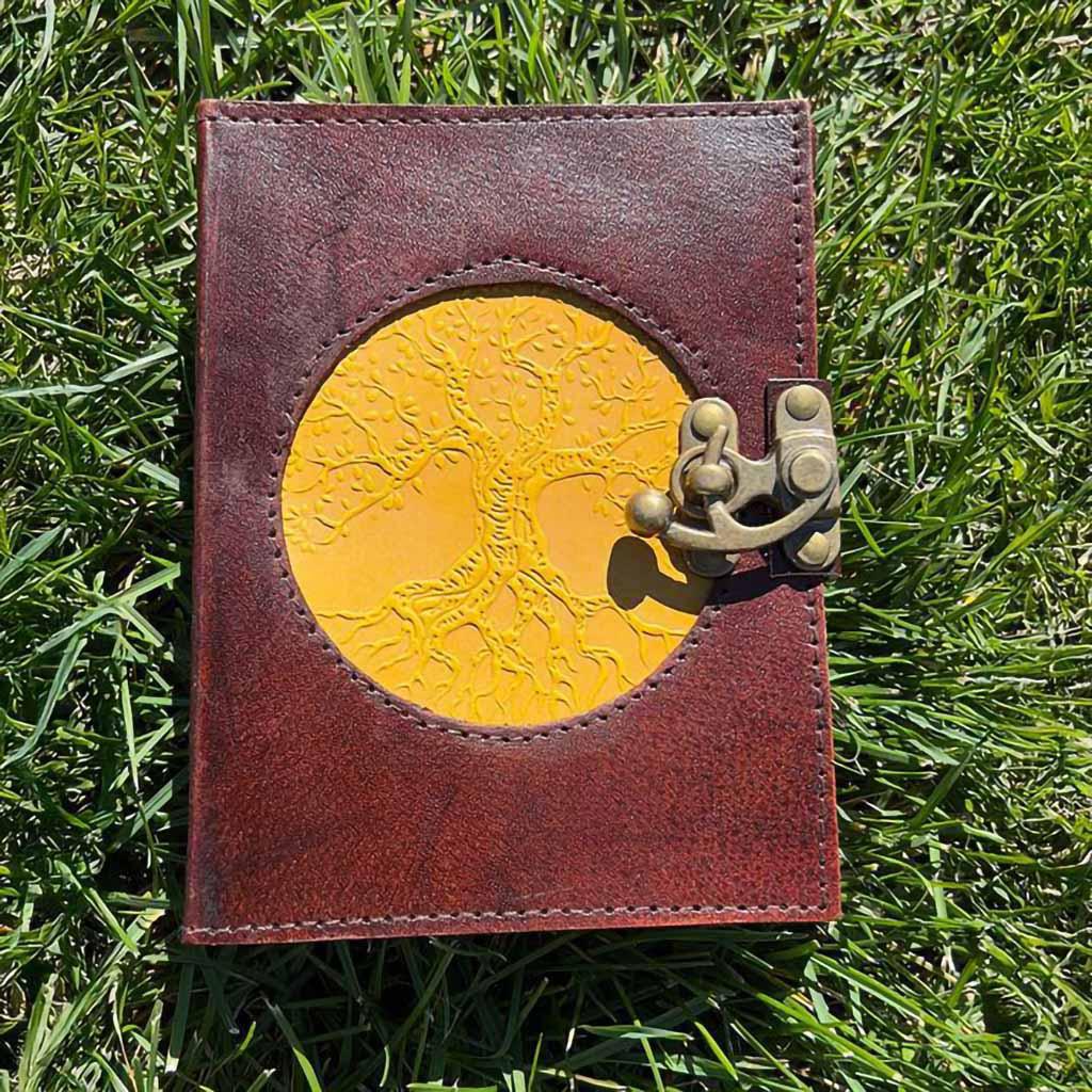 Golden Yggdrasil Embossed Journal | A Chronicle of Radiant Wisdom