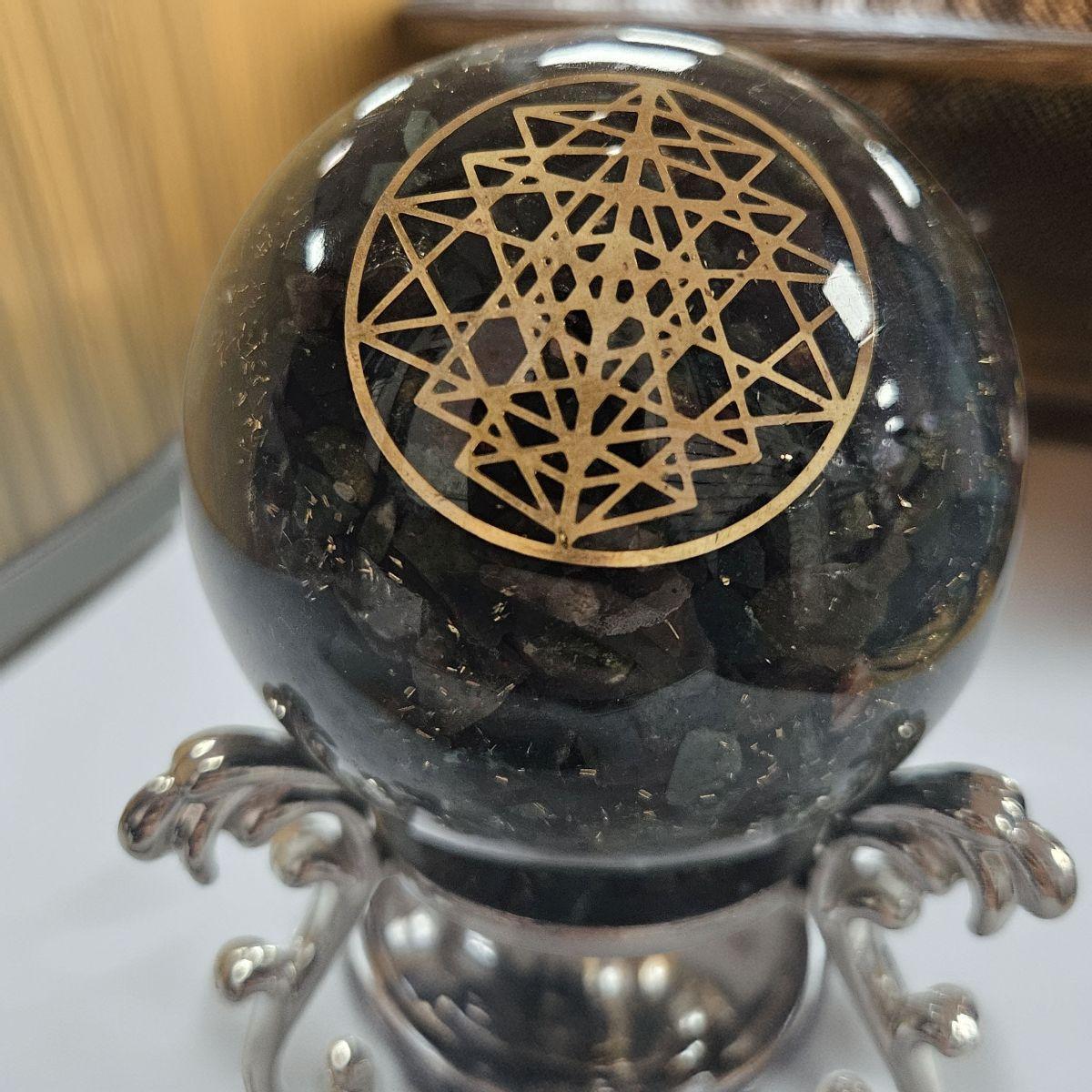 Bloodstone Orgone Sphere – Artifact of Vitality & Spiritual Courage – 2" - Image 4
