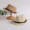 Men Cowboy Straw Hat with Black Leather Strap For Men/Women Unisex Attractive Hat with Leather Strap;  Adult One Size Fits Most (22-23 inches), adjustable size - Image 2