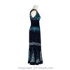 Long 8-Kali Embroidered Maxi Dress with Stretch Sleeves VTrendz