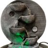 Yin Yang & LED Antique Resin Tabletop Waterfall Fountain - Image 6