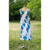 Flower Printed Straight Hem White Base Summer Dress One Size Fits Most, Beach Wear, Casual Hibiscus Flower Printed Adjustable Sundress - Image 4