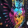 Sugar Skull with Owl and Key Wall Hanging Handmade Cotton Tapestry 84"x54" inch VTrendz