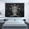Skull Yoga  Wall Hanging Handmade Cotton Tapestry 84" x 54" inch - Image 3