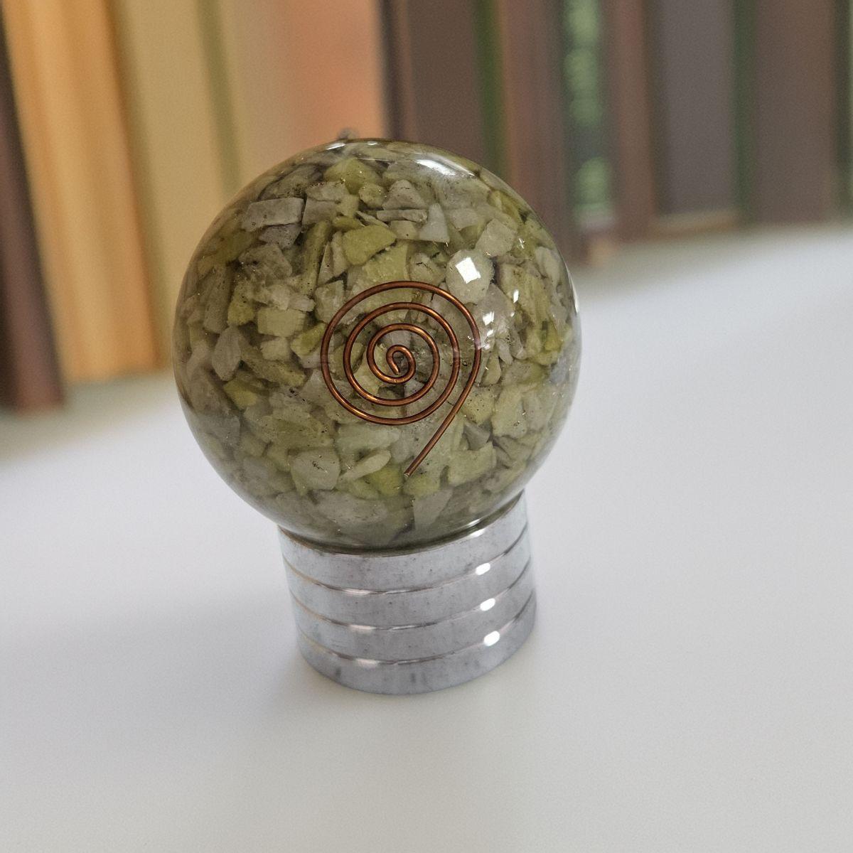 Serpentine Orgone Sphere – Artifact of Kundalini Awakening & Cellular Regeneration – 2" - Image 3