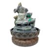 Meditating Buddha with Leaves & LED Light Antique Resin Tabletop Waterfall Fountain - Image 4