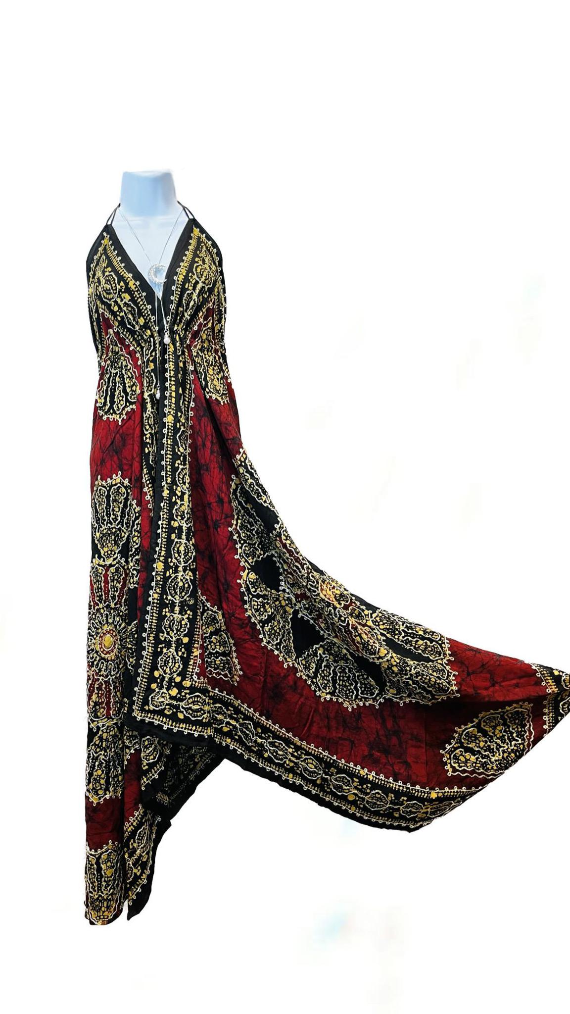Batik Scarf Dress Dori with Halter Neck & Back Ties - Image 2
