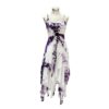 2 Layer Tie Dye Handkerchief Dress with Front Corset & Adjustable Straps VTrendz