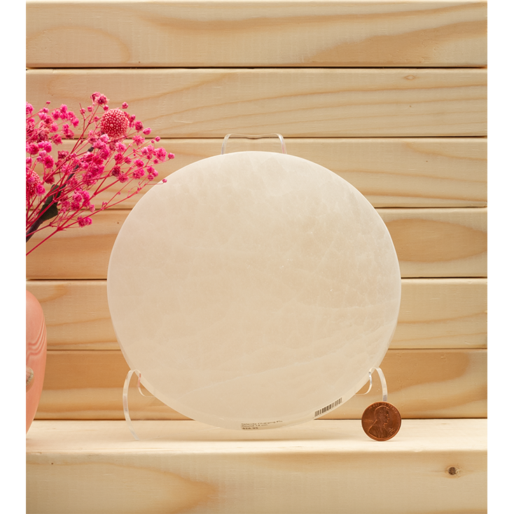 Selenite Charging Plate: Geometric Cleansing Foundation & Etheric Shield (2.4-5.5 Inch) - Image 4
