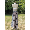 Light Pink & Black Open Leg Thai Palazzo Pant Flower Print Rayon Comfy & Trendy One Size Fits Most 100% Rayon - Image 3