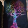 Celtic Tree Black Base Tie dye Poster Wall Hanging Handmade Cotton Tapestry 40"x30" inch VTrendz