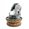Resting Buddha with LED Crystal Antique Resin Tabletop Waterfall Fountain VTrendz
