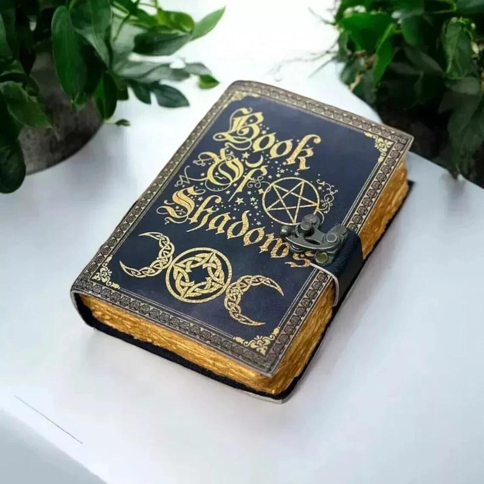 Book of Shadows Leather Journal | Your Personal Grimoire, Decal Paper - Image 5