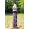 Black Palazzo Pant Flower Print Rayon Comfy & Trendy Thai Boho Pant One Size Fits Most 100% Rayon - Image 2