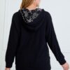 TIE NECK HOODIE TOP WITH POCKET - Image 8