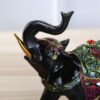 Elephant Black Gold Green Statue Handmade Resin Idol Figurine Statue Symbol of Goodluck, Strength, Protection, Wisdom, Power, and Integrity - Image 5
