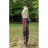 Plain Threadwork Boho Patch Elastic Bottom Pants VTrendz