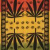 Hemp 4 Leaf Wall Hanging Handmade Cotton Tapestry 84"x54" inch