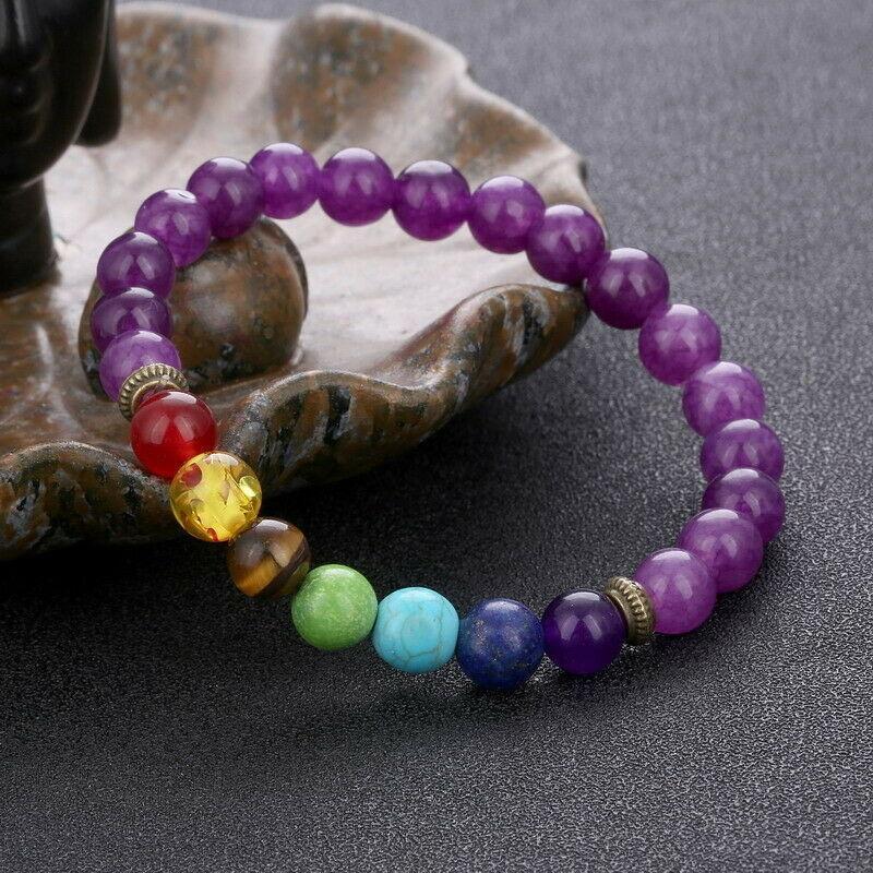 Amethyst Light Natural Stone Bracelet: The Spectral Bridge - Image 2