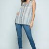IM1719T-Vocal WS Top With Rhinestones white/Black VTrendz