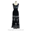 Long 8-Kali Embroidered Maxi Dress with Stretch Sleeves VTrendz