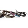 Feather w/Colored Macrame Leather Bracelet Sets Unisex / Men Jewelry Vintage Classic Retro Bracelets - Image 3