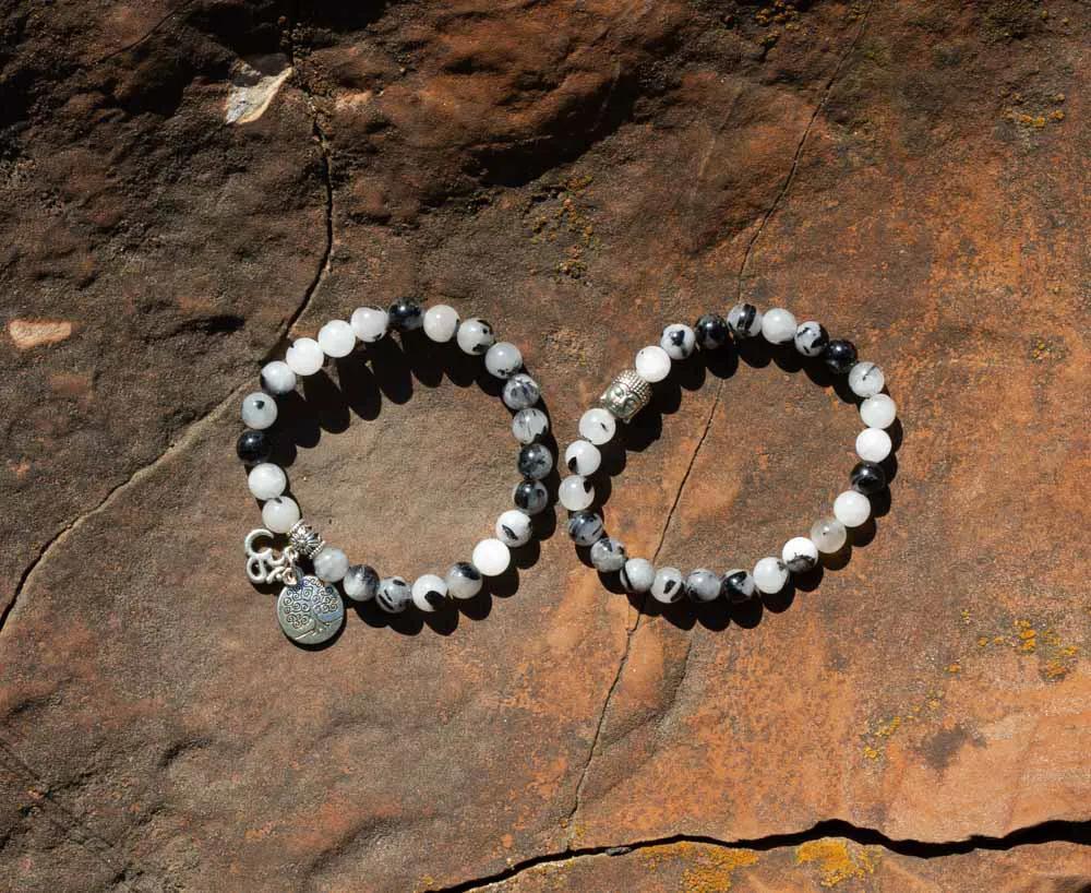 Tourmalinated Quartz Bracelet: The Duality Shield