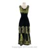 Long 8-Kali Embroidered Maxi Dress with Stretch Sleeves VTrendz