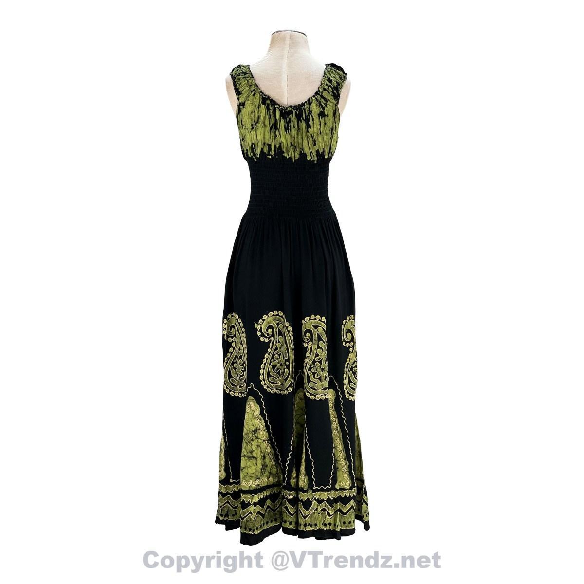 Long 8-Kali Embroidered Maxi Dress with Stretch Sleeves - Image 32