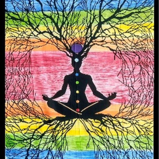 Root Man Hand brush Poster Wall Hanging Handmade Cotton Tapestry 40" x 30" inch