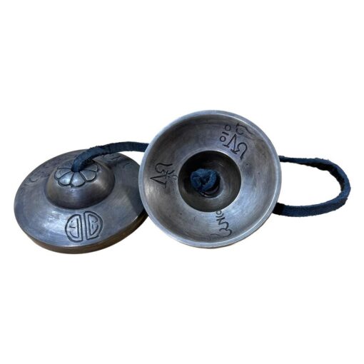 Full Moon Tibetan 7-Metal Tingsha Bell 3" Hand-Etched Om Mani Padme Hum Meditation Chime