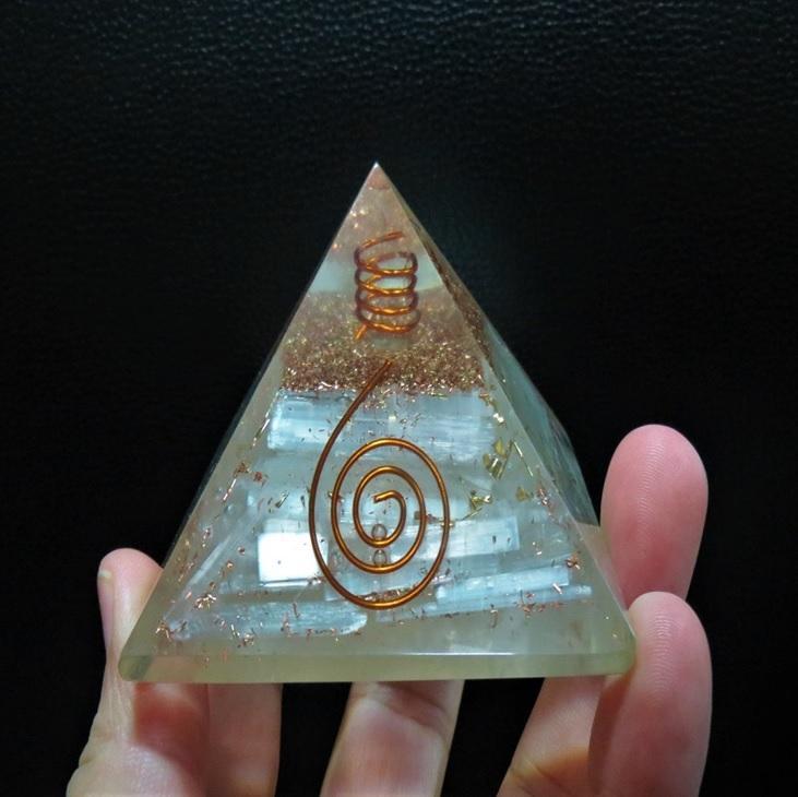 Selenite Absolute Purification Pyramid: Divine Light & Kundalini Awakening Shield (3-Inch)