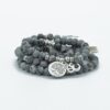 Mapstone Jasper 108 Mala 6 & 8mm Beads Natural Stone Bracelet Mala Prayer Beads Meditation Necklace VTrendz