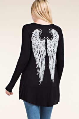 Angel Wings Rhinestone Top by Vocal