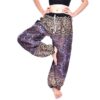 Brown & Grey Floral Mandala Drawstring Thai Harem Pants VTrendz