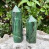 Green Mica Obelisk Tower: Jumbo Healing Wand for Heart Expansion & Emotional Renewal VTrendz