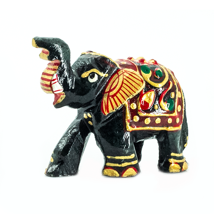 Kambaba Jasper Elephant Carved Statue Handmade Natural Crystals for Positivity and Energy Balancing Symbol of Goodluck, Strength, Protection, Wisdom, Power, and Integrity Approx. 6-7 cm or 2.5-3 inches