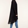 Rhinestone Bling Long Black Cardigan by Vocal - Image 3