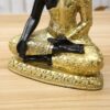 Meditating Buddha in Sitting Posture Black Gold Resin Figures Statue Ornament Home, Office, Yoga, Meditation Room or Outdoor Decor - Image 5