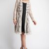 Natural Lace Jacket with Suede Button Trim by Vocal - Image 7