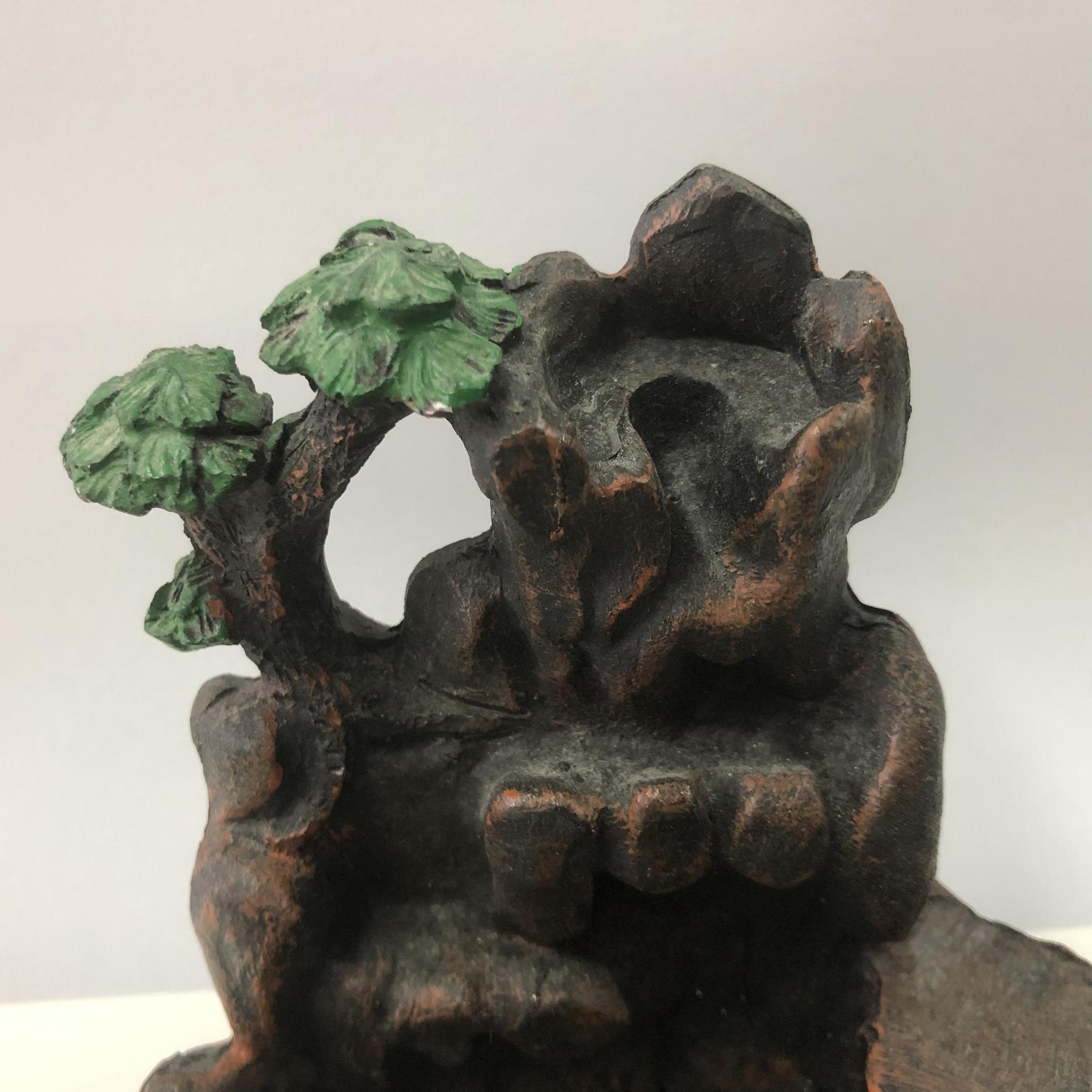 Mini-Rockery Ceramic Backflow Incense Holder Waterfall Incense Burner, Reflux Burner, Handmade Ceramic, Home Décor for Meditation, Mini-Zen Experience Size: 10.5*8.5 cm - Image 5