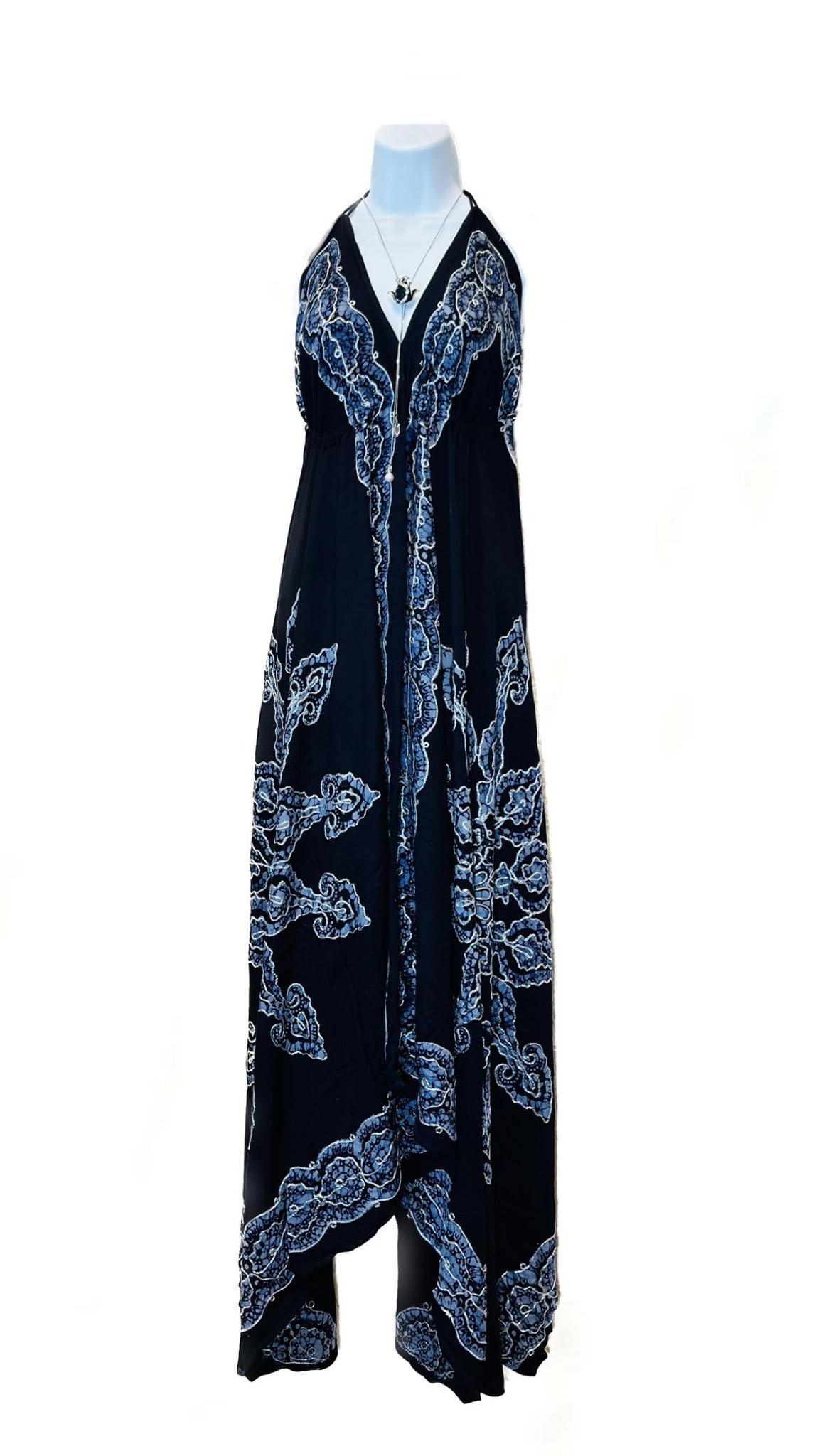 Batik Scarf Dress Dori with Halter Neck & Back Ties - Image 4