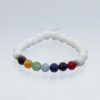 The Pure Conduit: White Lava Stone & 7-Chakra Bracelet - Image 3