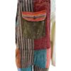Plain & Striped Patchwork Cotton Overalls With Open Bottom Earth Tones S-XXL VTrendz