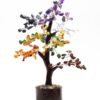 7-Chakra Gemstone Feng Shui Wood Base Tree: The Balanced Guardian of Universal Flow VTrendz