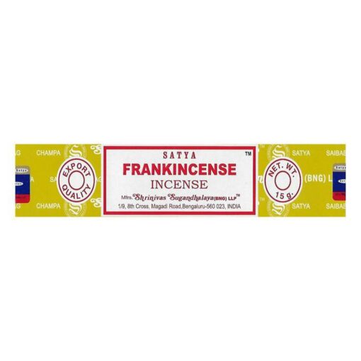 Satya Frankincense Incense Sticks for Sacred Purification and Spiritual Elevation